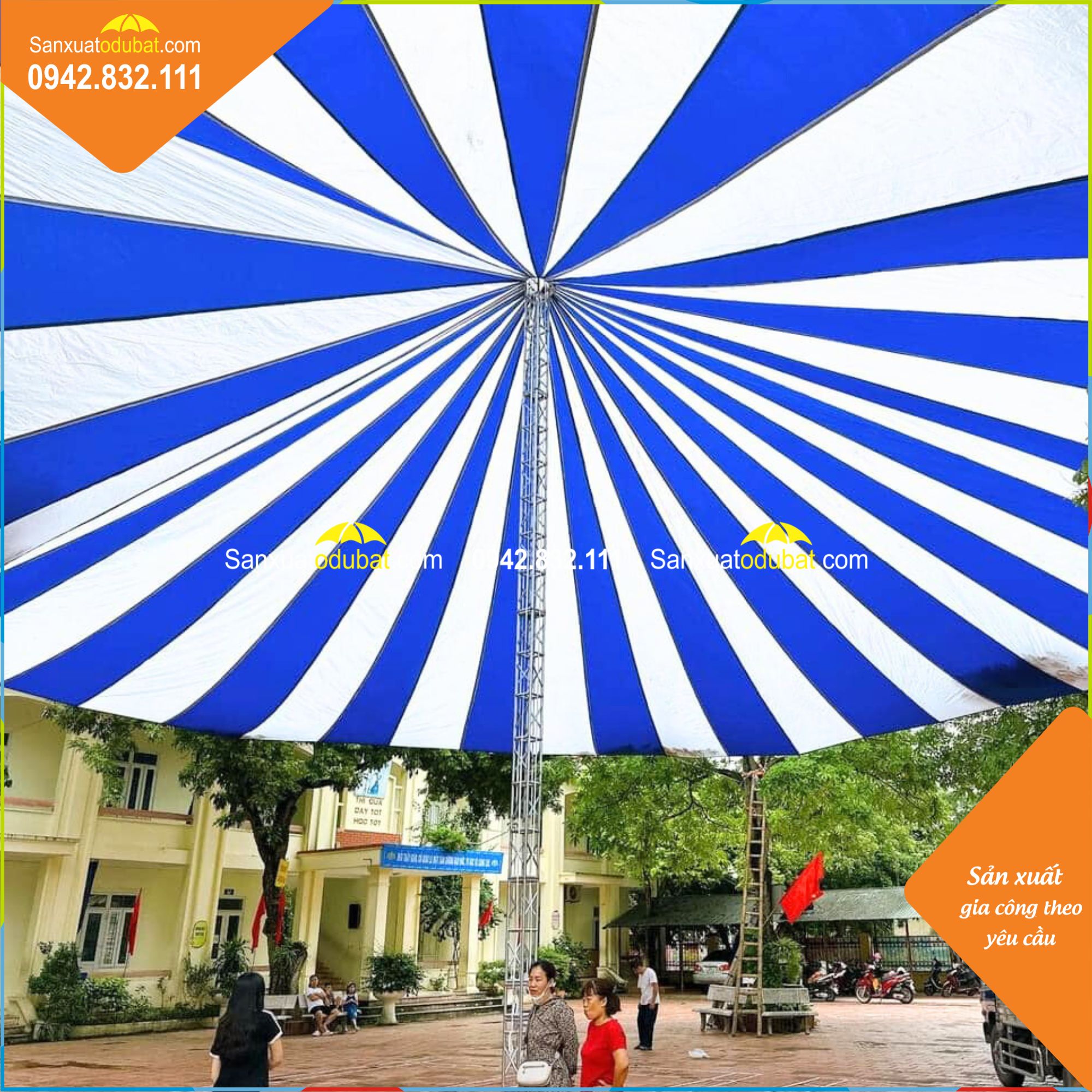 Dù sự kiện tròn KT 25m - Bạt 210d - Image 4