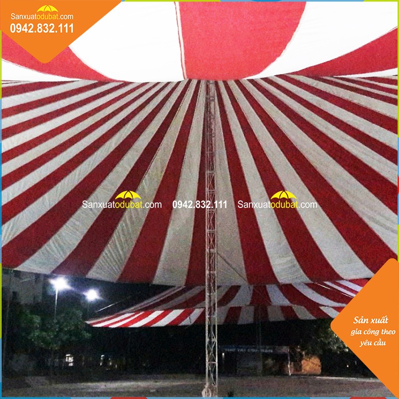 Dù che sân trường KT 24m - Bạt 210d